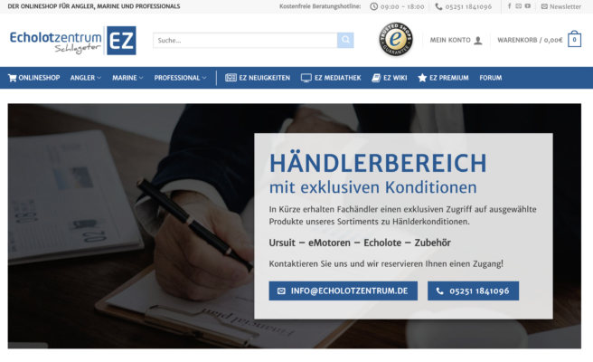 Neu: EZ Händlerbereich
