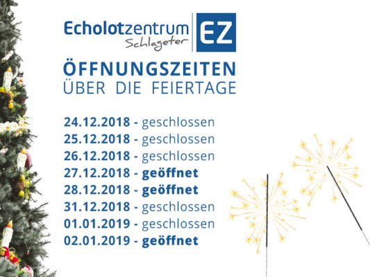 Unsere Öffnungszeiten über die Feiertage