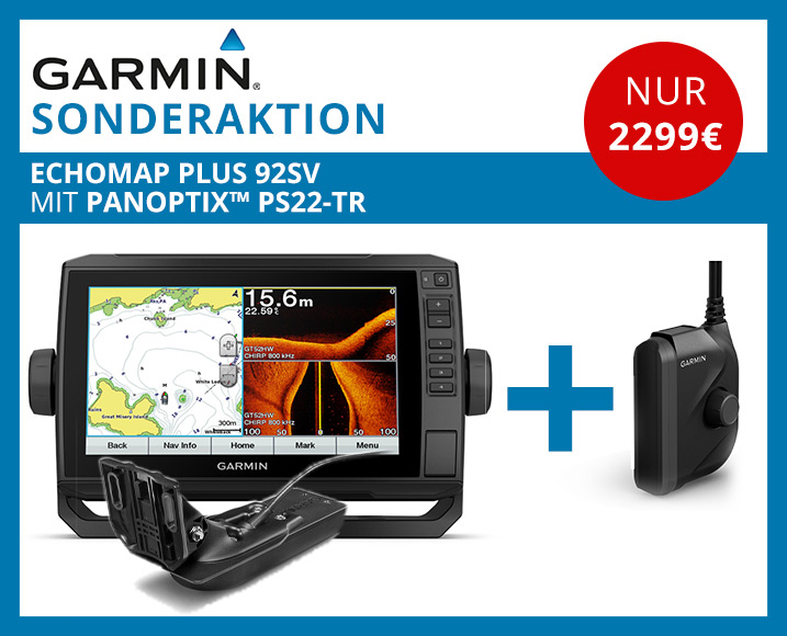 GARMIN SONDERAKTION ECHOMAP Plus 92sv mit Panoptix™ PS22-TR