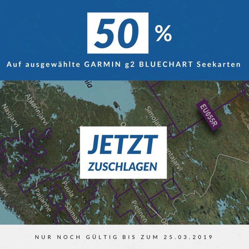 Bis zu 50% Rabatt auf Garmin Bluecharts G2