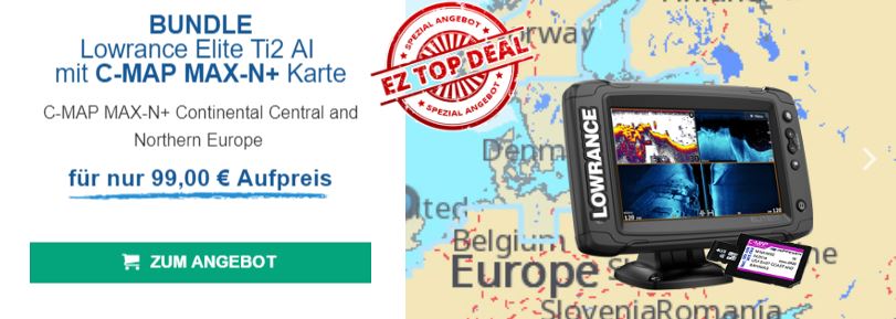 BUNDLE - Lowrance Elite Ti2 AI mit C-MAP MAX-N+ Europa Karte