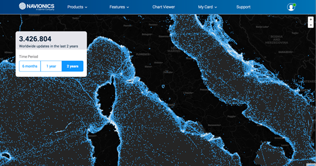 Navionics Heatmap - Immer aktuelle Kartendaten