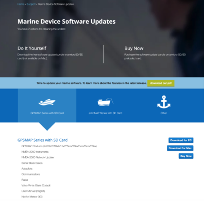 Neue Garmin Update für GPSMap und echoMap Serie