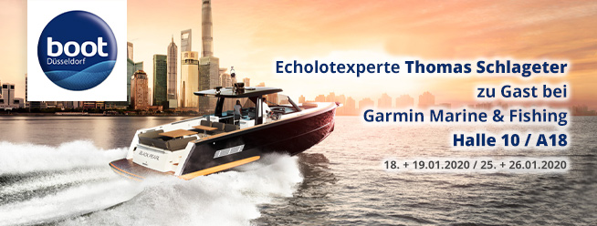 boot 2020 - Thomas Schlageter zu Gast bei Garmin Marine & Fishing