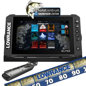 Lowrance Elite FS 9 mit Active Imaging 3in1 Geber & Fischmaßband – EZ Raubfisch Edition