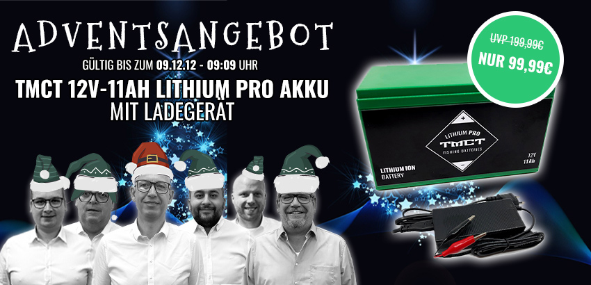 ADVENTSWOCHEN - TMCT 12V11Ah Lithium Pro Akku inkl. Ladegerät für nur 99,99€!