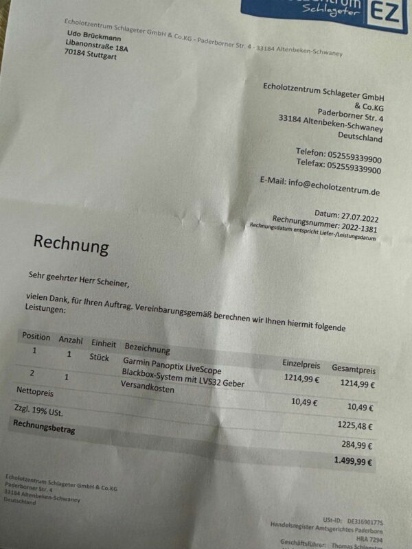 Warnung vor Betrugsfällen auf eBay-Kleinanzeigen: Falsche Angebote eines Garmin LiveScope Systems