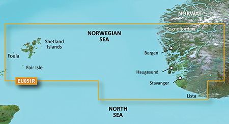 Garmin BlueChart g3 HD - HXEU051R - Lista-Sognefjorden