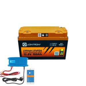 LIONTRON LiFePO4 12,8V 100Ah LX Arctic Smart BMS mit Bluetooth - Marine IP65 inkl. Victron Blue Smart IP67 Ladegerät 12/25(1+si) 230V