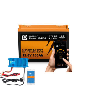 LIONTRON LiFePO4 12,8V 150Ah LX Arctic Smart BMS mit Bluetooth - Marine IP67 inkl. Victron Blue Smart IP67 Ladegerät 12/25(1+si) 230V