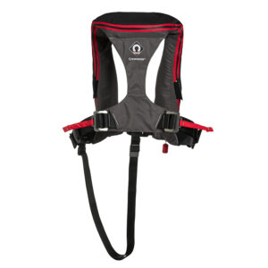 Crewsaver CrewFit 180N ISO Automatic, 9725BRA, Rettungsweste, schwarz-rot, integrierter Lifebelt (Harness)