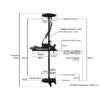 Haswing Cayman-B 55 Elektro Bugmotor / 660W 12V  - fernsteuerbar - 137 cm Schaft