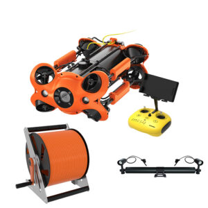 Chasing M2 Pro ROV Professional Paket - Unterwasserdrohne mit Landstromversorgungssystem (200m), Reel, Hartschalenkoffer, 300Wh Akku und Flutlicht 2.0