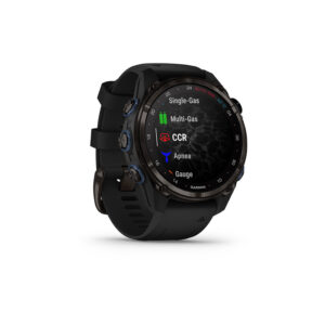 Garmin Descent Mk3i – 43 mm, Graues DLC-Titan mit schwarzem Silikonarmband
