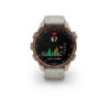 Garmin Descent Mk3i – 43 mm, Goldfarbenes PVD-Titan mit French Grey Silikonarmband