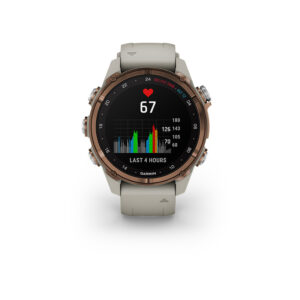 Garmin Descent Mk3i – 43 mm, Goldfarbenes PVD-Titan mit French Grey Silikonarmband