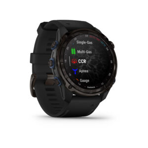 Garmin Descent Mk3i – 51 mm, Graues DLC-Titan mit schwarzem Silikonarmband