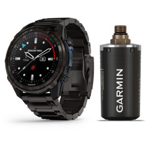 Garmin Descent Mk3i – 51 mm Graues DLC-Titan mit DLC-Titanarmband und Descent T2 Transceiver