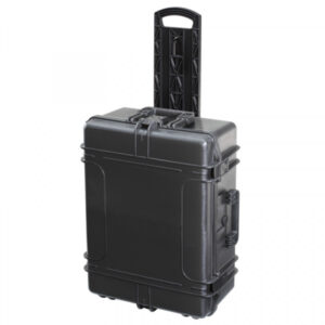Echolotkoffer (MAX) mit Rollen und Trolley - Schwarz mit Schaum 687 x 528 x 276 mm