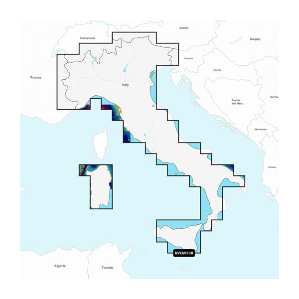 Garmin Navionics Vision+ Seekarte - NVEU073R Italien, Seen & Flüsse (Italy, Lakes & Rivers)