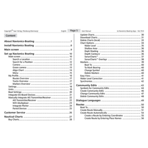 Navionics Boating App – Englisches Handbuch v.19