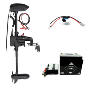 Zebco Bundle - Zebco Rhino CR30VF Elektro-Außenbordmotor inklusive TMCT 12V40Ah Akku mit Ladegerät und TMCT QuickConnect 60A E-Motor