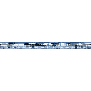 Fisch Maßband zum Aufkleben - Fisch Camouflage Grau - 150cm x 10cm (LxH)