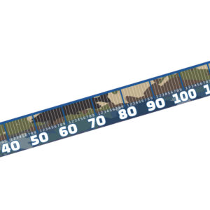 Fisch Maßband zum Aufkleben - Fisch Camouflage Grün - 150cm x 10cm (LxH)