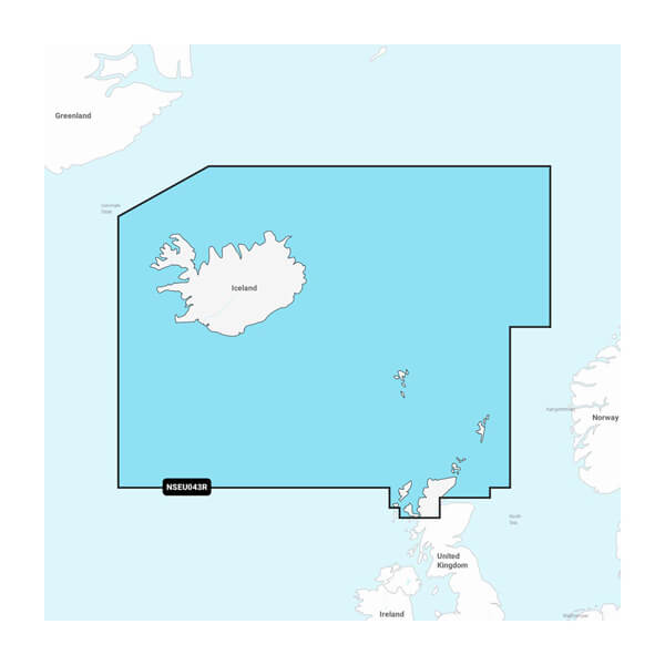 Garmin Navionics+ Seekarte - NSEU043R Island bis Orkney (Iceland to Orkney)