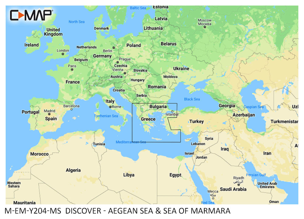 C-MAP DISCOVER Aegean Sea & Sea of Marmara