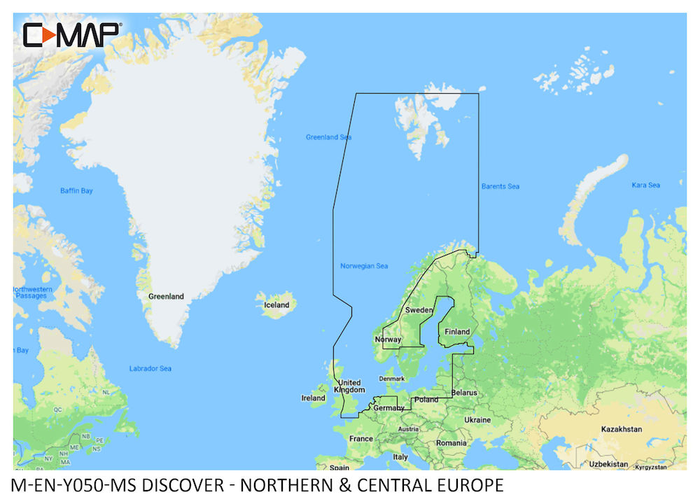 C-MAP DISCOVER Nord Europa, Deutsche Küste und Dänemark