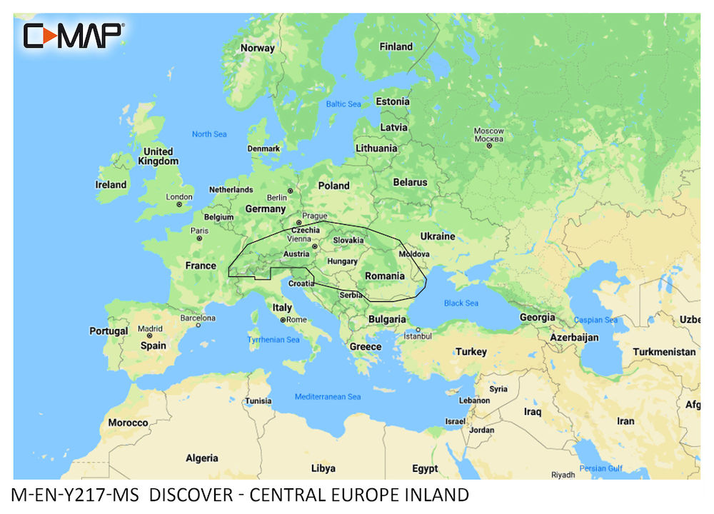 C-MAP DISCOVER Österreich, Schweiz, Ungarn, Rumänien, Central Europa