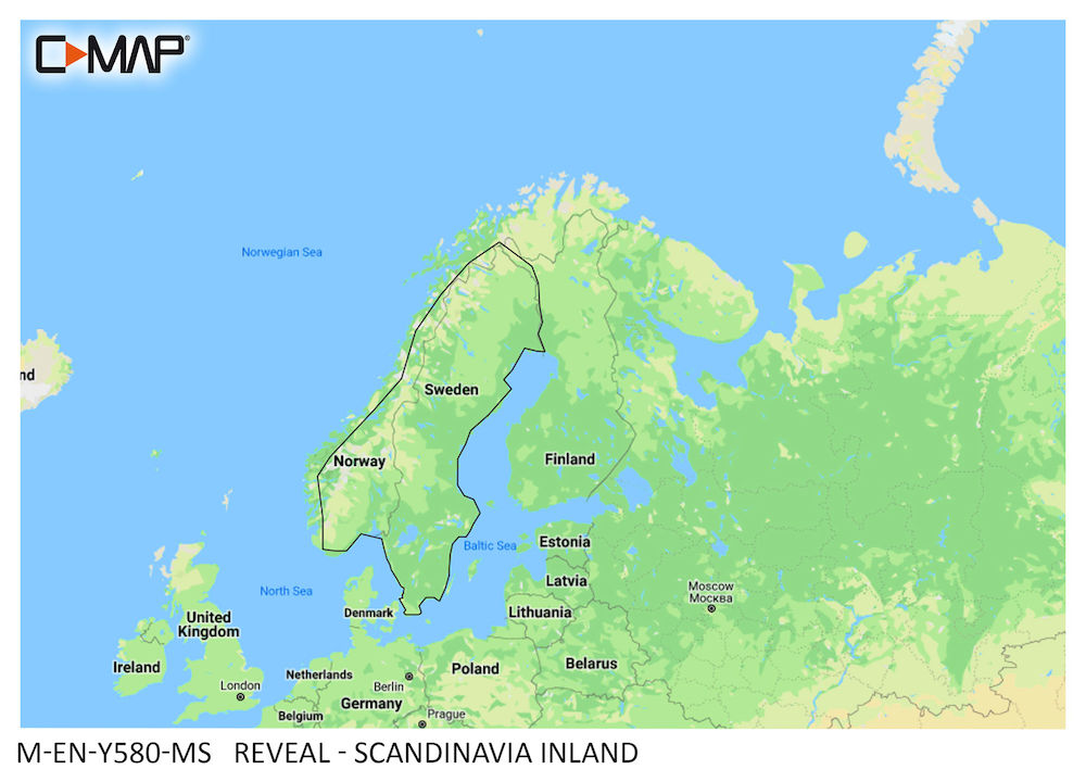 C-MAP REVEAL Scandinavia Inland