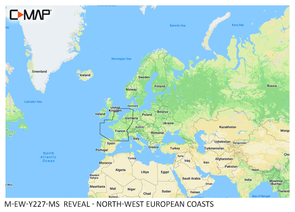 C-MAP REVEAL North-West European Coasts