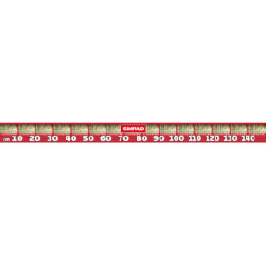 Fisch Maßband zum Aufkleben - Simrad Logo - 150cm x 10cm (LxH)
