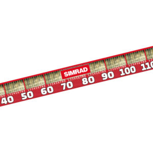 Fisch Maßband zum Aufkleben - Simrad Logo - 150cm x 10cm (LxH)