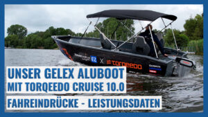 Mit dem GELEX 5.2 Aluboot mit Torqeedo Cruise 10.0 auf dem Lippesee | Fahreindrücke - Leistungsdaten