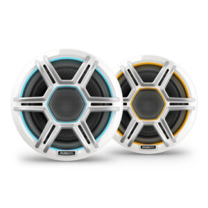 Fusion Apollo™ 6,5-Zoll-LED-Marinelautsprecher mit weißen Sportgrills