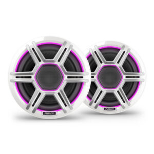 Fusion Apollo™ 8,8-Zoll-LED-Marinelautsprecher mit weißen Sportgrills