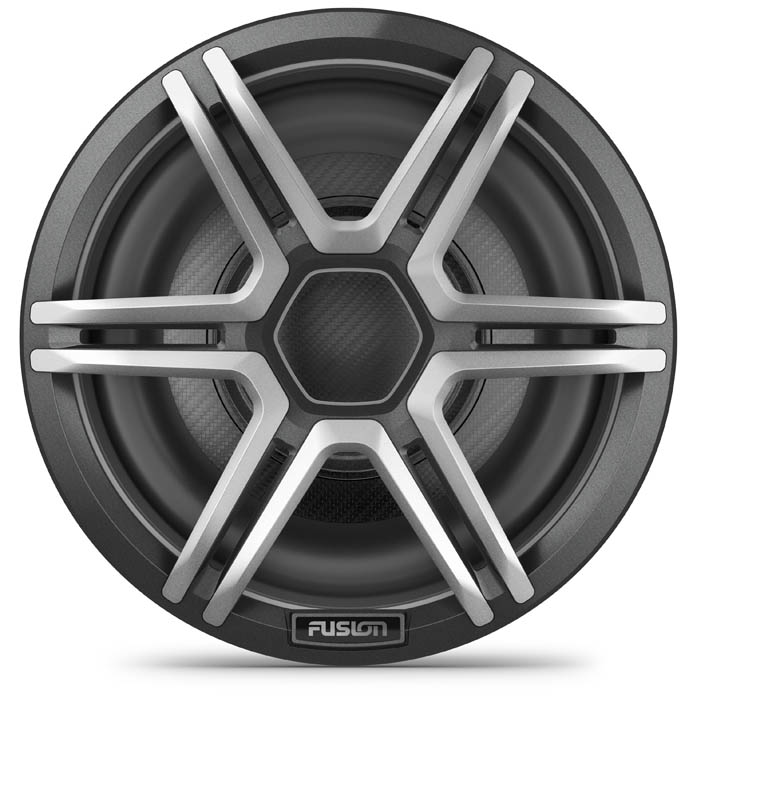 Fusion Apollo™ 12-Zoll-LED-Marinesubwoofer mit grauem Sportgrill