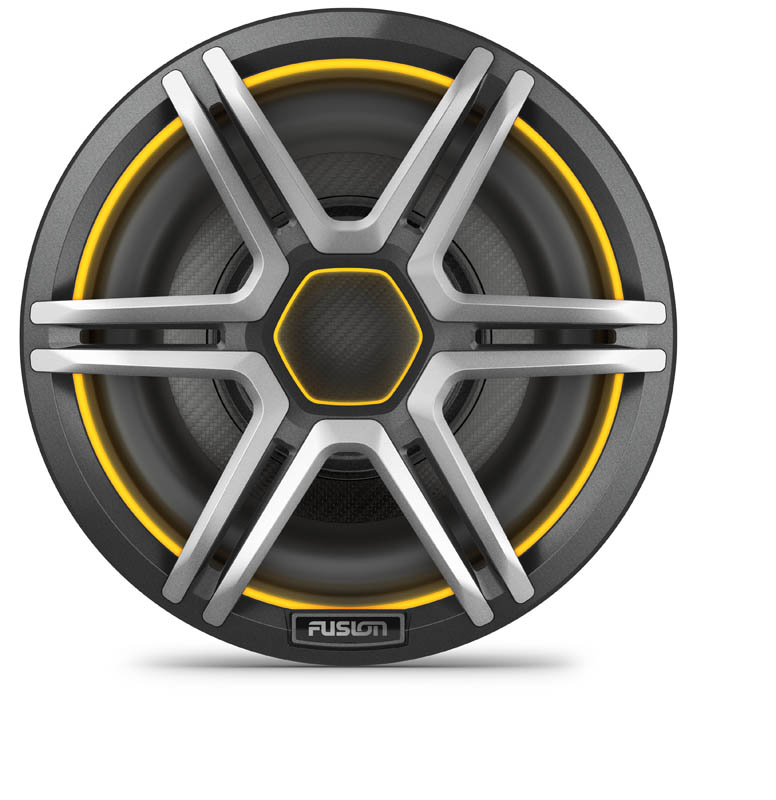 Fusion Apollo™ 12-Zoll-LED-Marinesubwoofer mit grauem Sportgrill