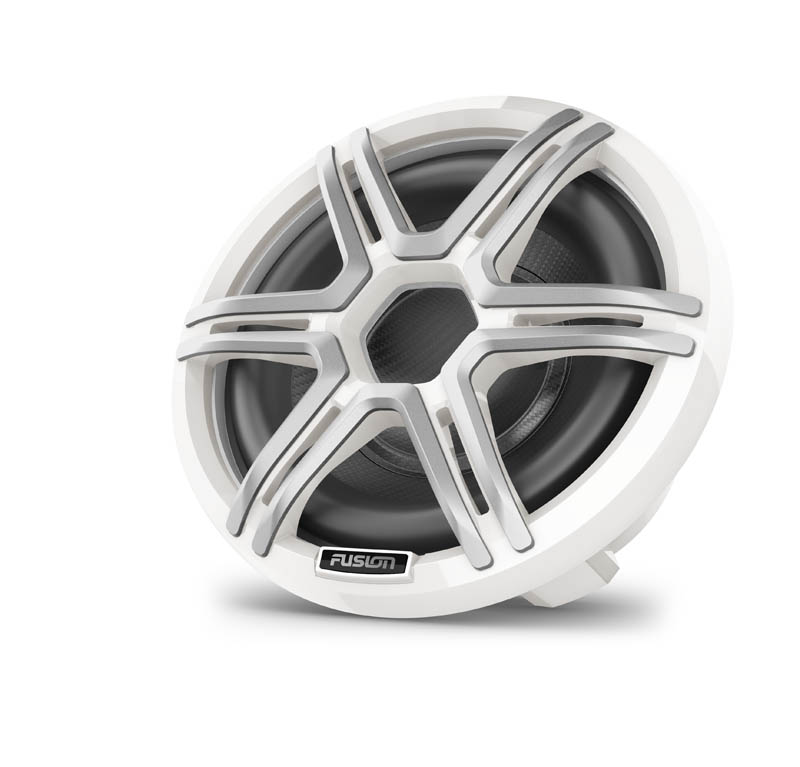Fusion Apollo™ 12-Zoll-LED-Marinesubwoofer mit weißem Sportgrill