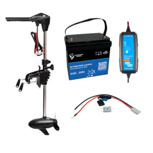 BUNDLE - Zebco Rhino BLX 60 V2 Elektrischer Außenbordmotor - 12V50Ah Akku - QuickConnect