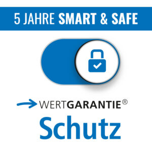 Wertgarantie 5 Jahre Smart & Safe Garantie / BIS 400 € GERÄTEPREIS - Volle Reparaturkostenübernahme bei Defekten inkl. Fall- und Sturzschäden, Bedienfehlern, Wasserschäden, Elektronikschäden