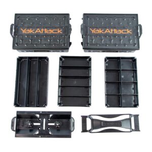 YakAttack Fully Loaded TracPak Combo Kit, zwei Boxen, Schienenmontage, Handgriff und 3 Fächer