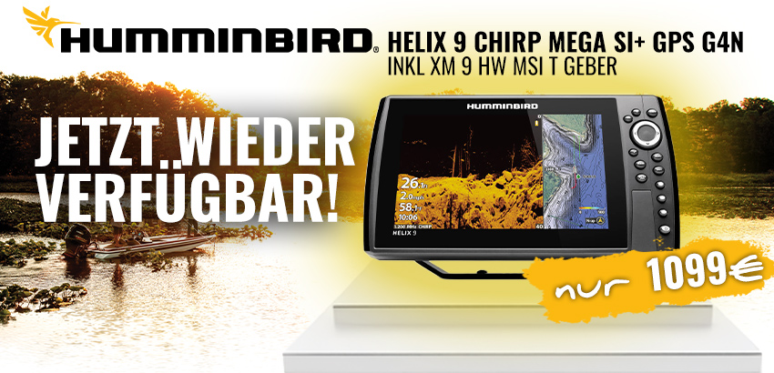 Letzte Restmenge: Humminbird Helix 9 CHIRP Mega SI+ G4N – inkl. XM 9 HW MSI T Geber!